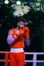 Maksim Kots versus Gor Nersisyan during Boxing match between national teamsÃÂ UKRAINE - ARMENIA
